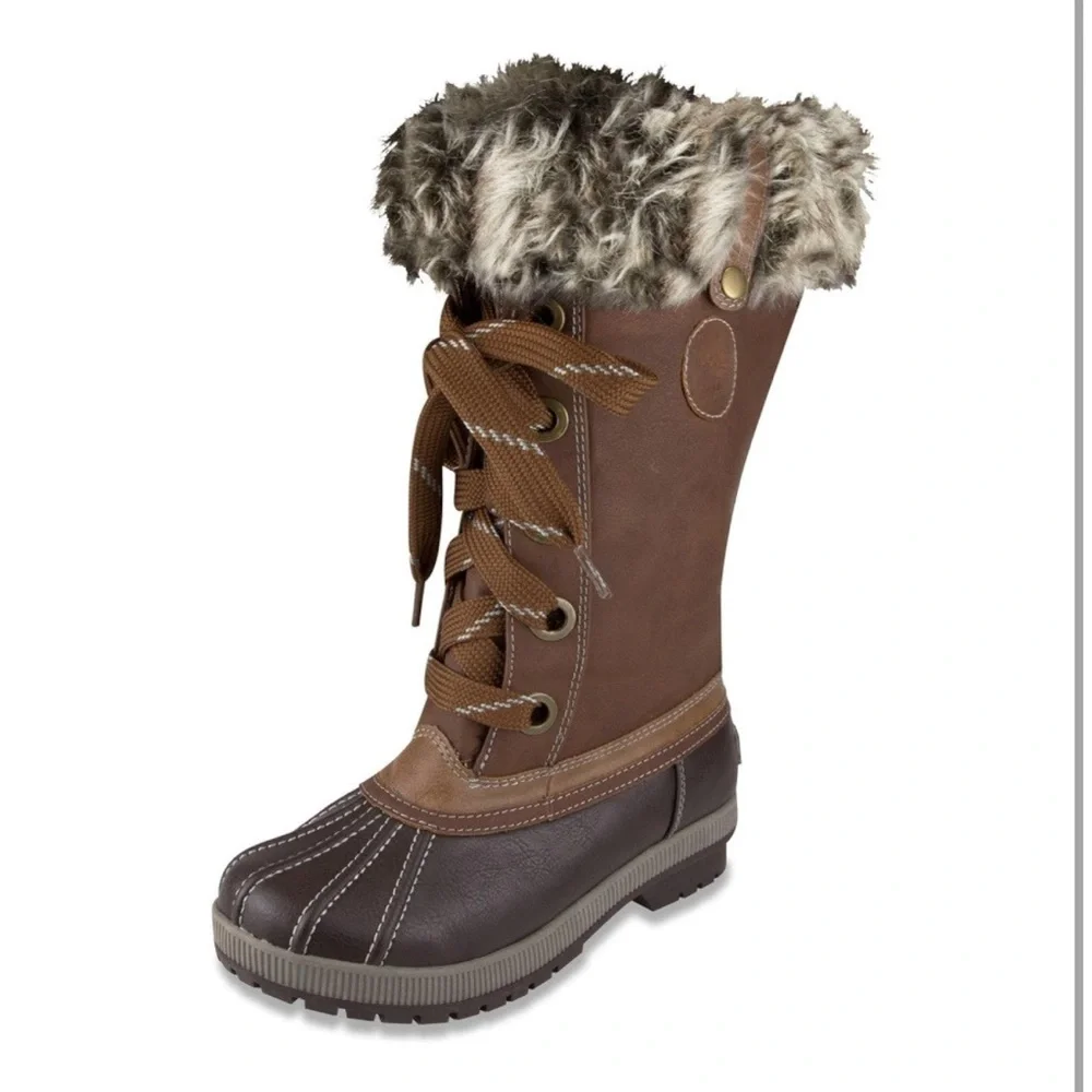NWT London Fog Brown and Tan Women's Boots Sz 8